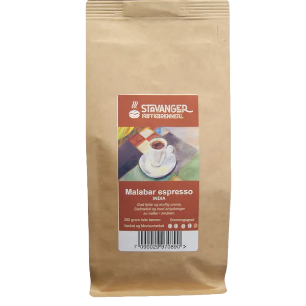 Hovedbilde Espresso India Malabar 250g, Hele bønner