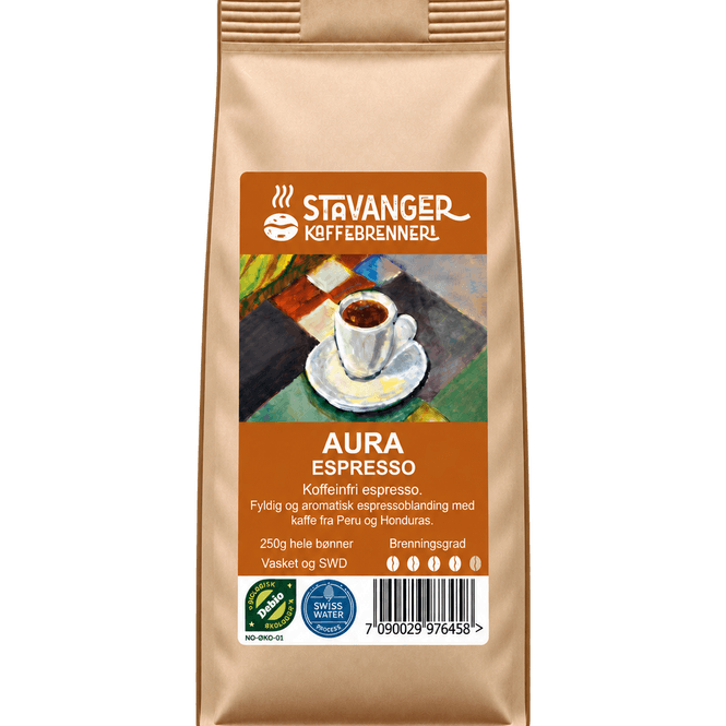 Hovedbilde Aura Espresso, 250g koffeinfri og økologisk